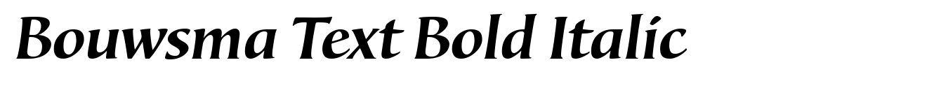 Bouwsma Text Bold Italic